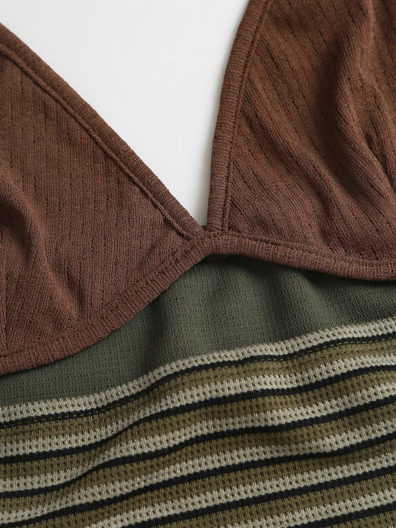 Conjunto Tejido de Rayas Verde 2 Piezas — vista 321