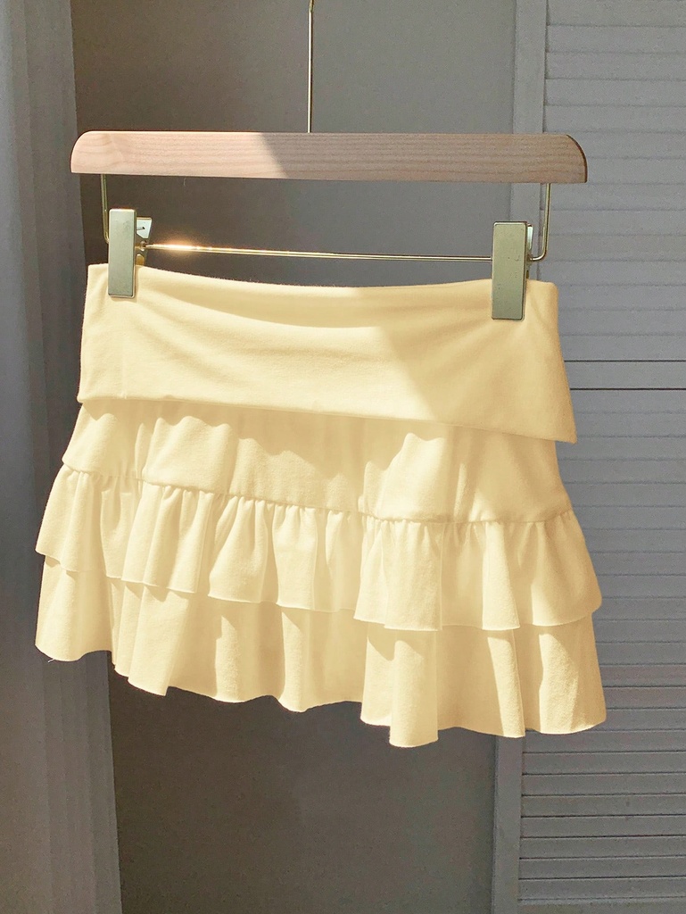 Falda Short Amarilla con Volantes — vista adicional 1