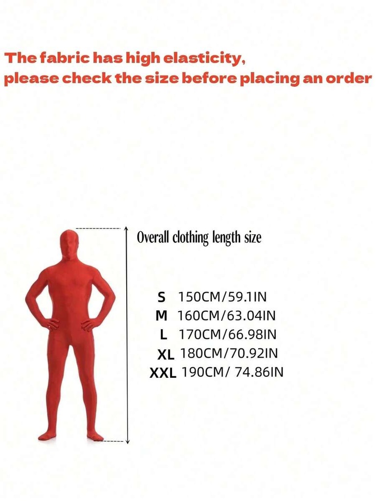 Mono Zentai Entallado de Cuerpo Completo - vista adicional 2