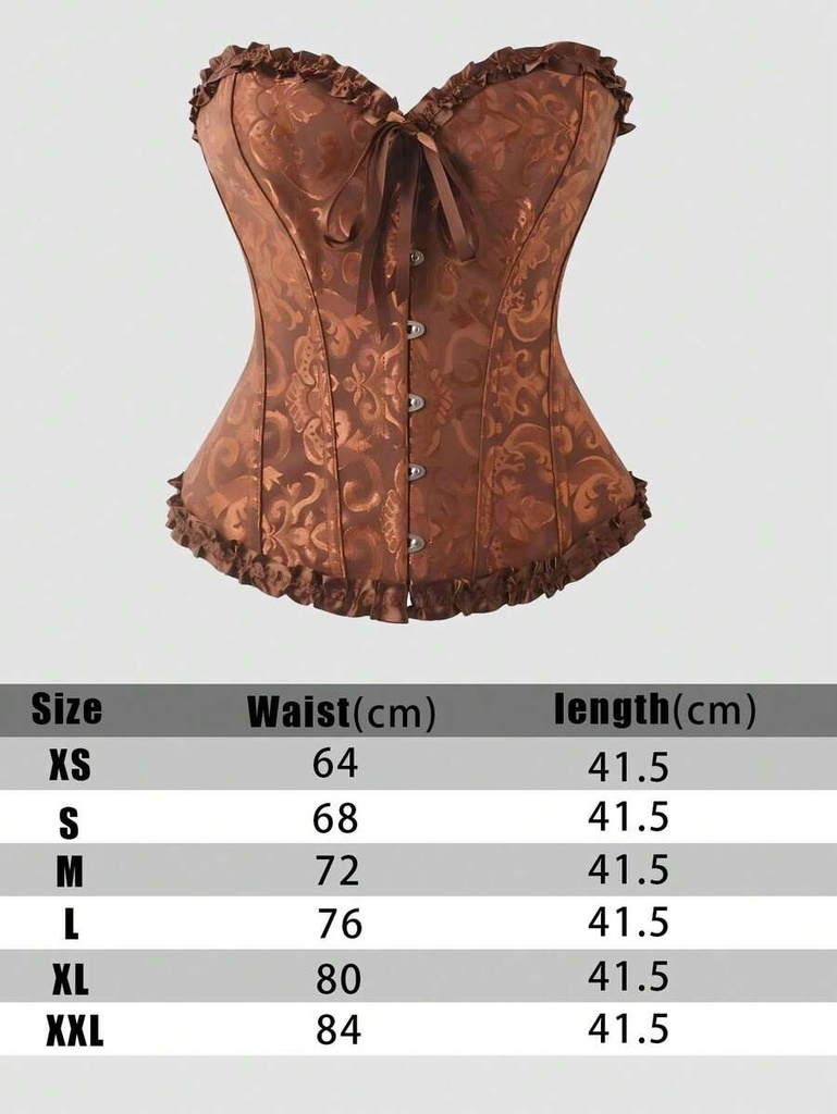 Corset Moldeador de Cintura Café con Cordones - vista adicional 2