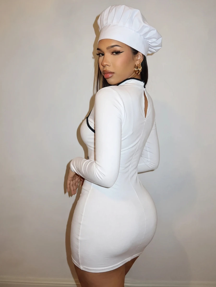 Vestido Mini Blanco de Mucama — vista adicional 2
