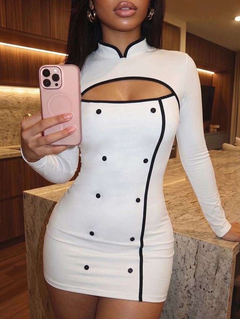 Vestido Mini Blanco de Mucama — vista adicional 4
