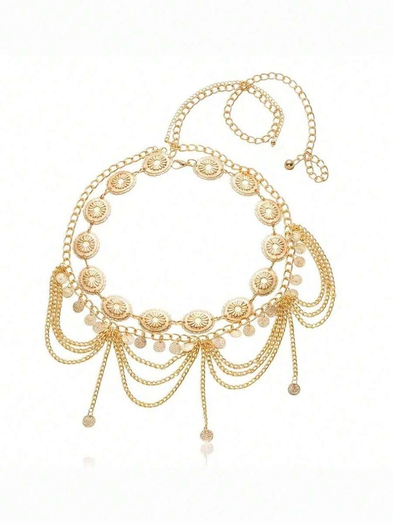 Set 2PCS de Cadenas de Cintura Doradas con Margaritas — vista adicional 3