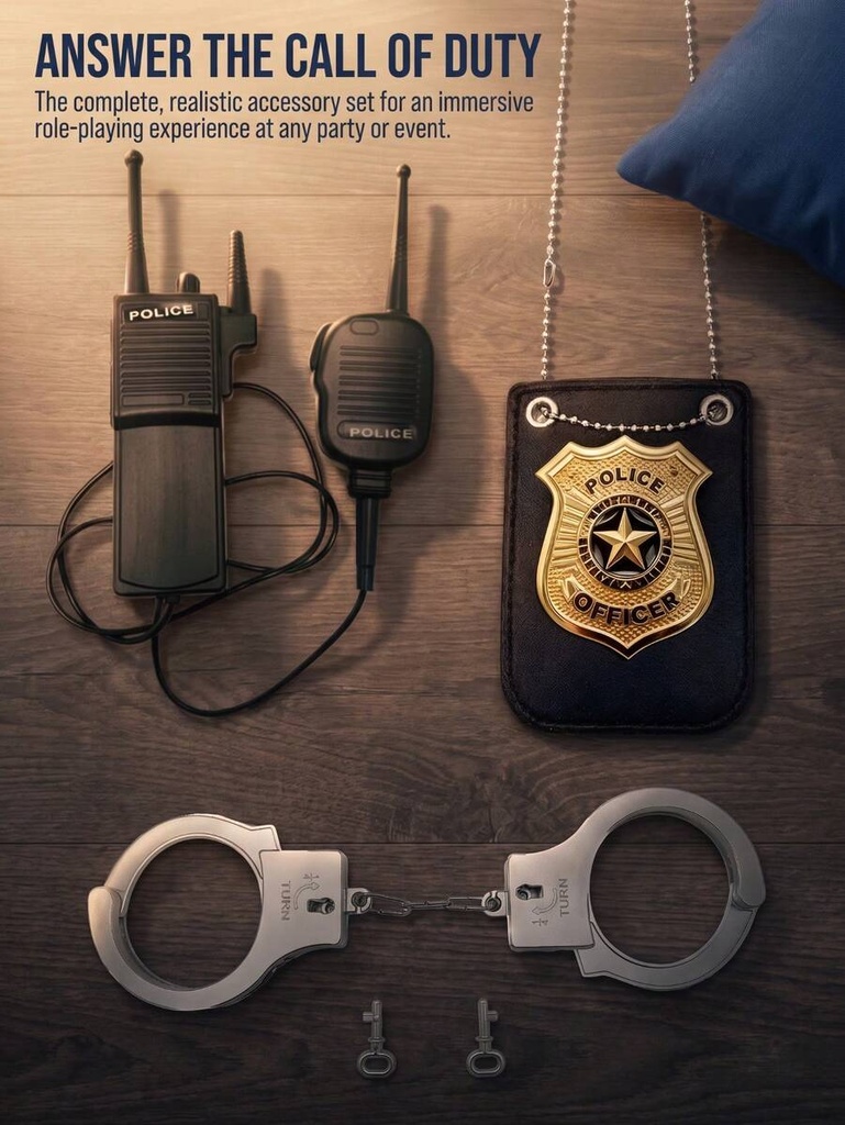 Set de Detective con Insignia y Esposas — vista adicional 1