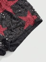 Mini Short Rojo con Lentejuelas de Estrellas — gallery 1