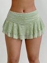 Falda Short Verde Menta con Volantes — gallery 1