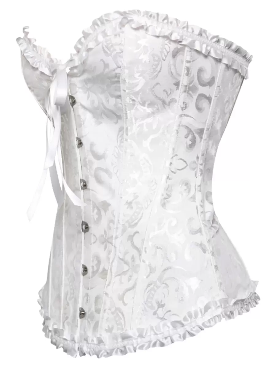 Top Corset Blanco Estilo Palacio — vista lateral