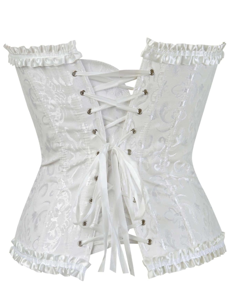 Top Corset Blanco Estilo Palacio — vista posterior