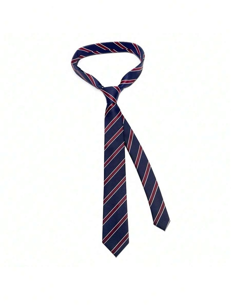 Corbata Azul Marino y Borgoña — vista 4