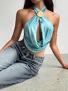 Top Multicolor Halter Cruzado — vista 4