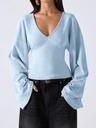 Blusa Azul Cielo de Manga Campana — vista 5