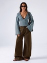 Blusa de Punto a Rayas Azul y Café — vista 3