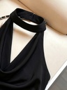 Top Negro Halter con Encaje — vista 3