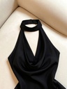 Top Negro Halter con Encaje — vista 4