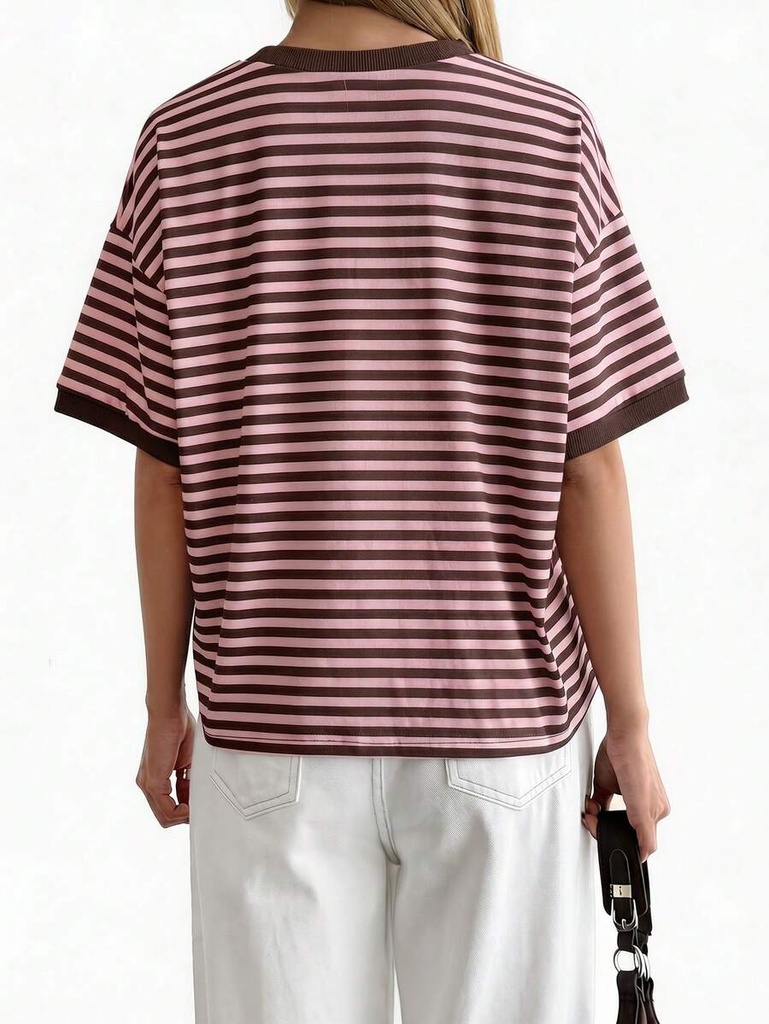 Camiseta Rosa a Rayas — vista 2