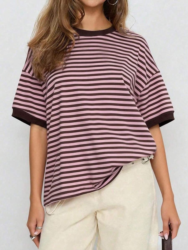 Camiseta Rosa a Rayas — vista 4