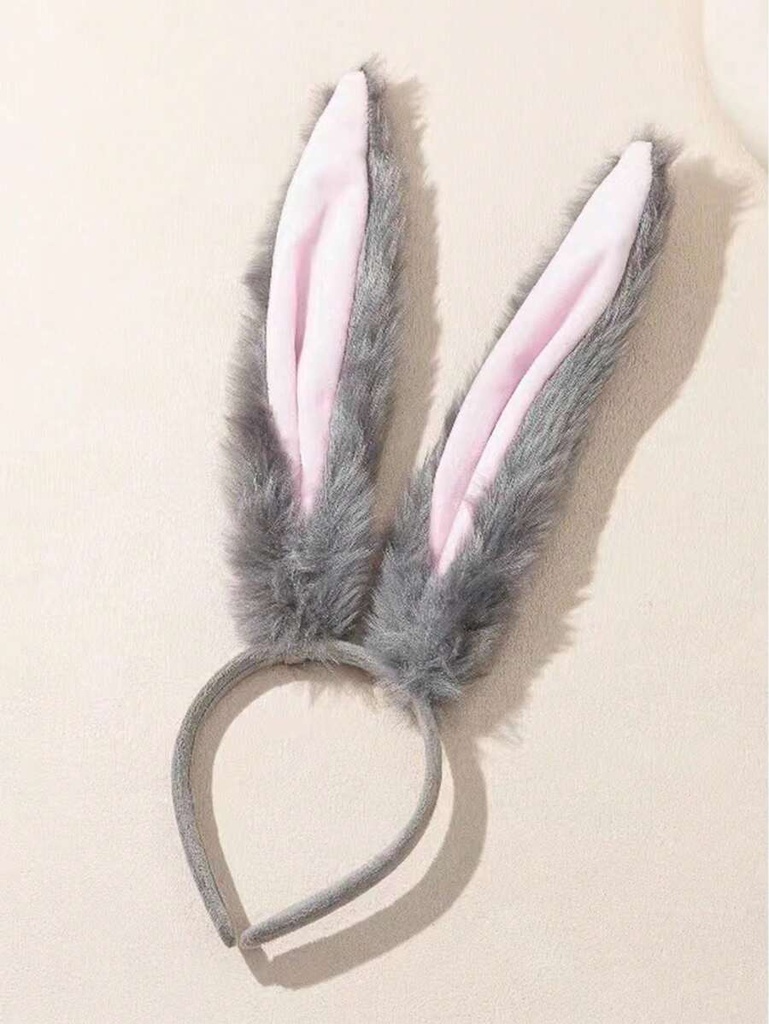 Diadema Gris de Orejas de Conejo — vista 1
