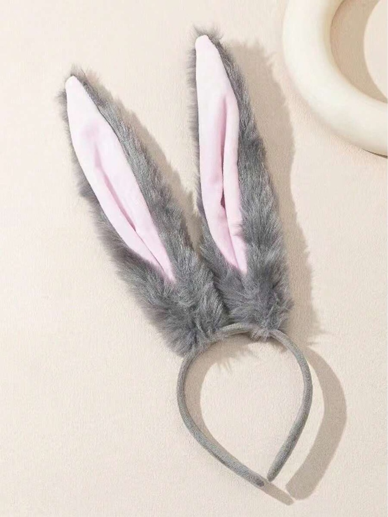 Diadema Gris de Orejas de Conejo — vista 2