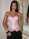 Top Bandeau Rosa Floral con Encaje — vista 4