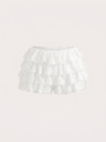 Falda Short Blanca con Volantes — vista 4