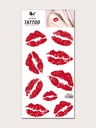 Tatuajes Temporales de Labios Rojos — vista 4
