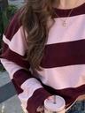 Blusa Rayada Vino y Rosa de Manga Larga — vista 4