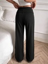 Pantalón Ancho Negro de Cintura Doblada — vista 2