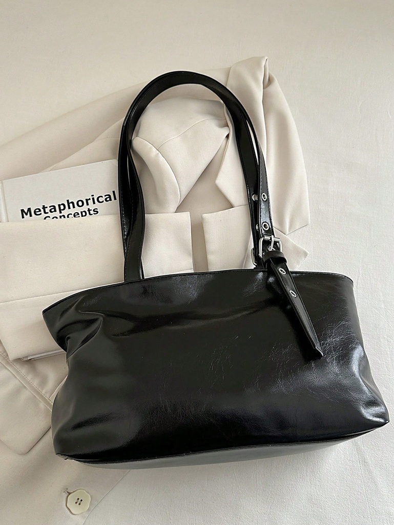 Bolso Tote Negro con Hebilla — vista adicional 2