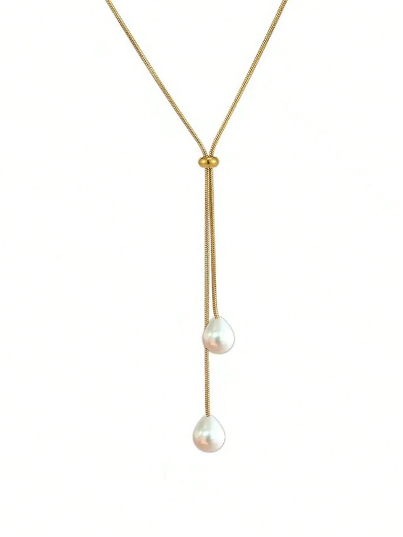 Collar Dorado con Perlas Colgantes — vista adicional 2
