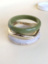 Set de 3 Pulseras Retro Verde y Marfil — vista adicional 2