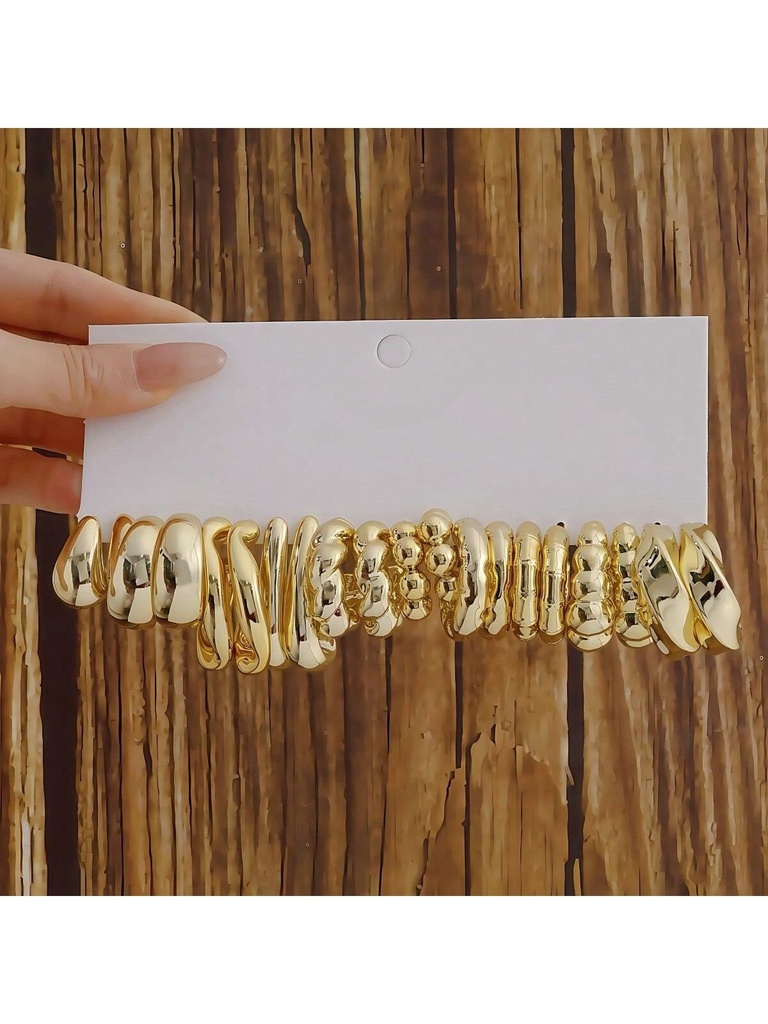 Par de Aretes Dorados Surtidos — vista adicional 3
