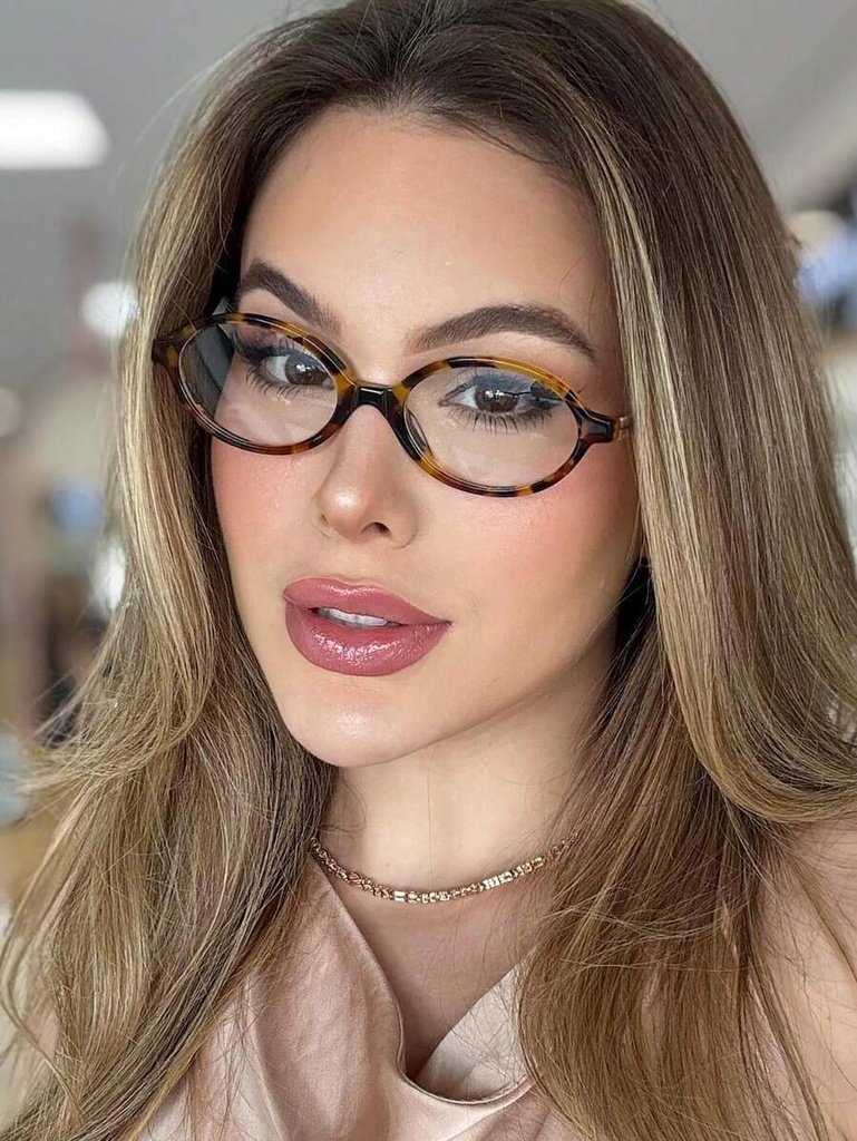Lentes Ovalados Estampado Leopardo — vista adicional 2
