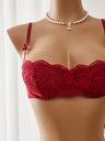 Conjunto de Brasier y Tanga de Encaje Vino — vista 2