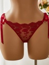 Conjunto de Brasier y Tanga de Encaje Vino — vista 3