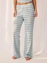 Pijama de Camisola y Pantalón Ancho de Rayas Azules — vista 5