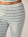 Pijama de Camisola y Pantalón Ancho de Rayas Azules — vista 6