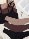 Conjunto de Brasier y Tanga Sin Costuras Negro — vista 1