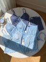 Pijama de Camisola y Short de Cuadros Azul Claro — vista 3
