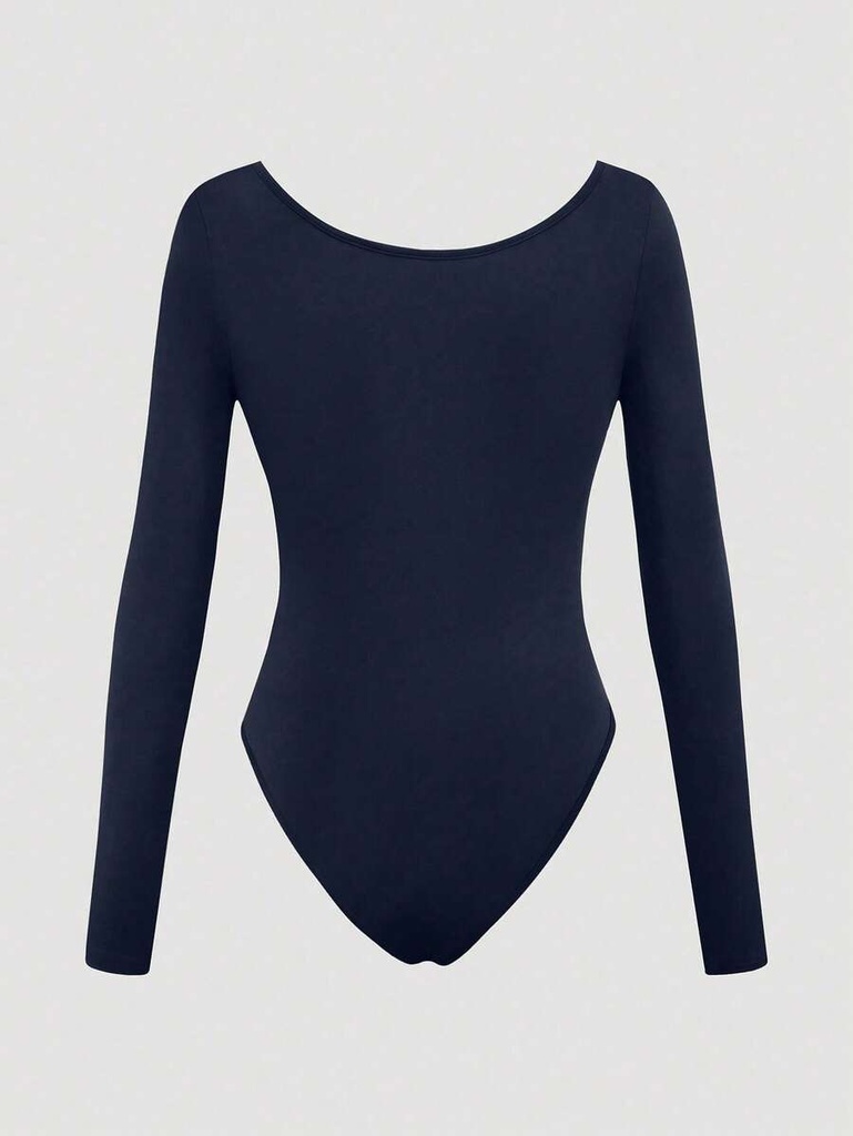 Bodysuit Azul Marino de Escote Corazón — vista 1