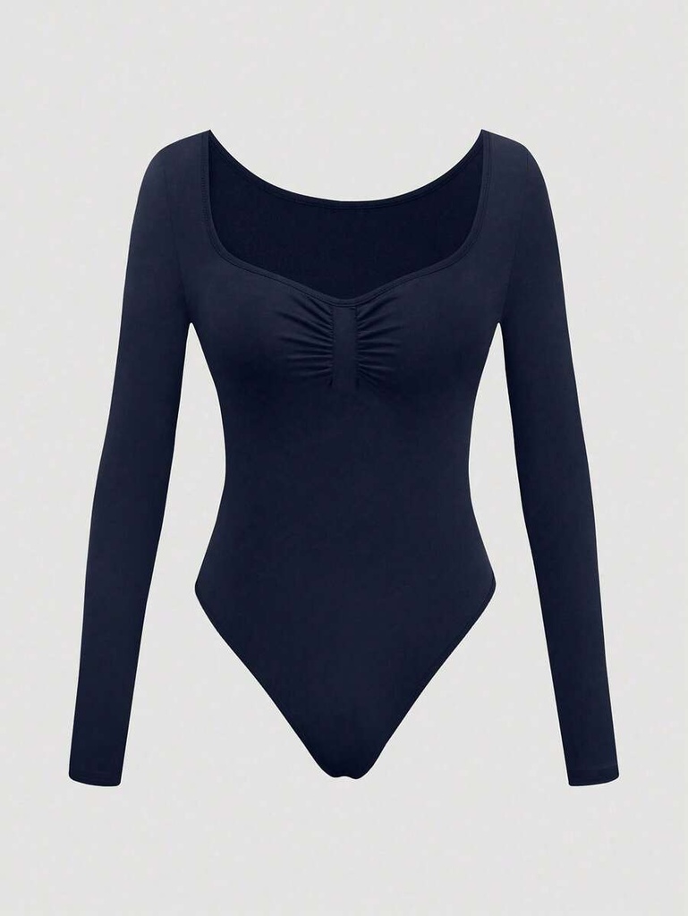 Bodysuit Azul Marino de Escote Corazón — vista 2