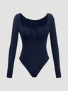 Bodysuit Azul Marino de Escote Corazón — vista 2