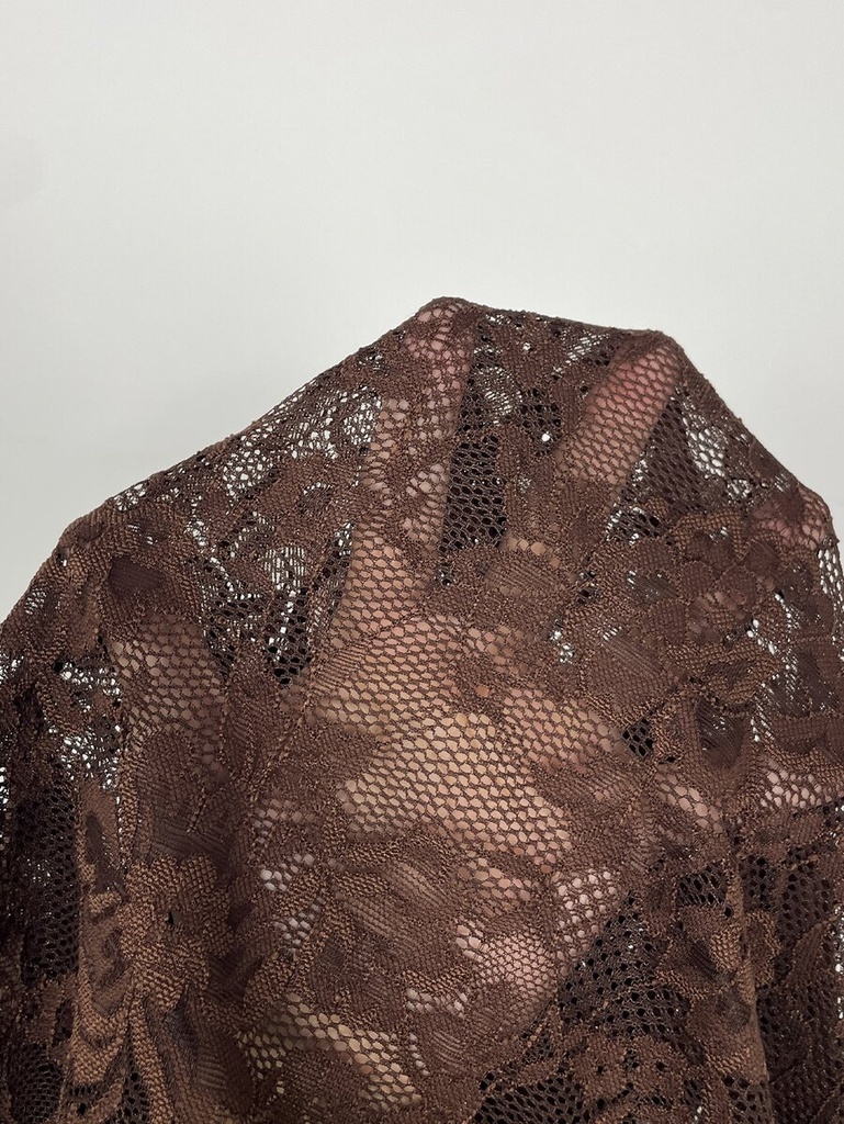 Blusa Café de Encaje Calado — vista 2