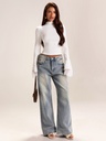 Blusa Blanca de Cuello Alto con Encaje — vista 2