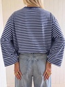 Blusa de Rayas Azul Marino y Celeste — vista 1