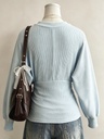 Blusa Azul Bebé Cruzada de Cuello V — vista 1