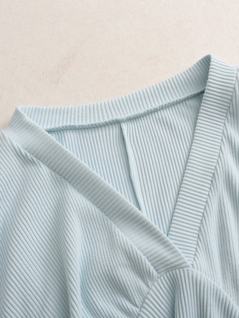 Blusa Azul Bebé Cruzada de Cuello V — vista 6