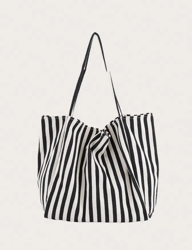 Bolso Tote Bag Blanco y Negro 