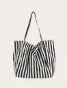 Bolso Tote Bag Blanco y Negro 