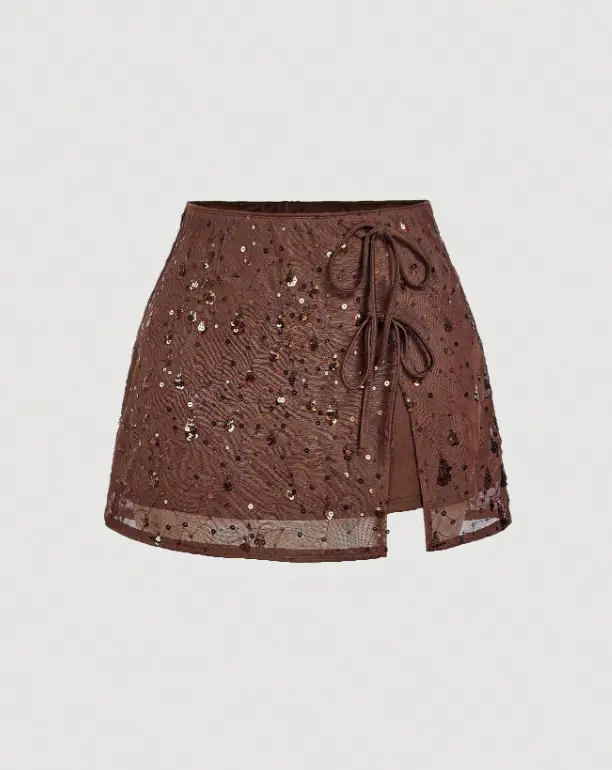 Falda Cafe de Lentejuela 