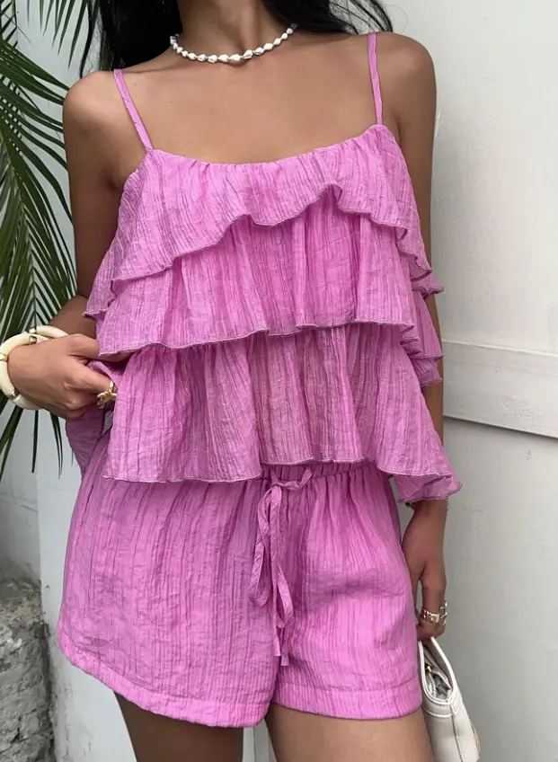 Conjunto Rosa Top y Short